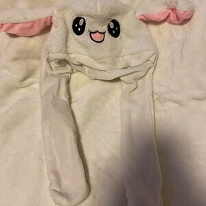 Cute White and Pink Bunny Hat